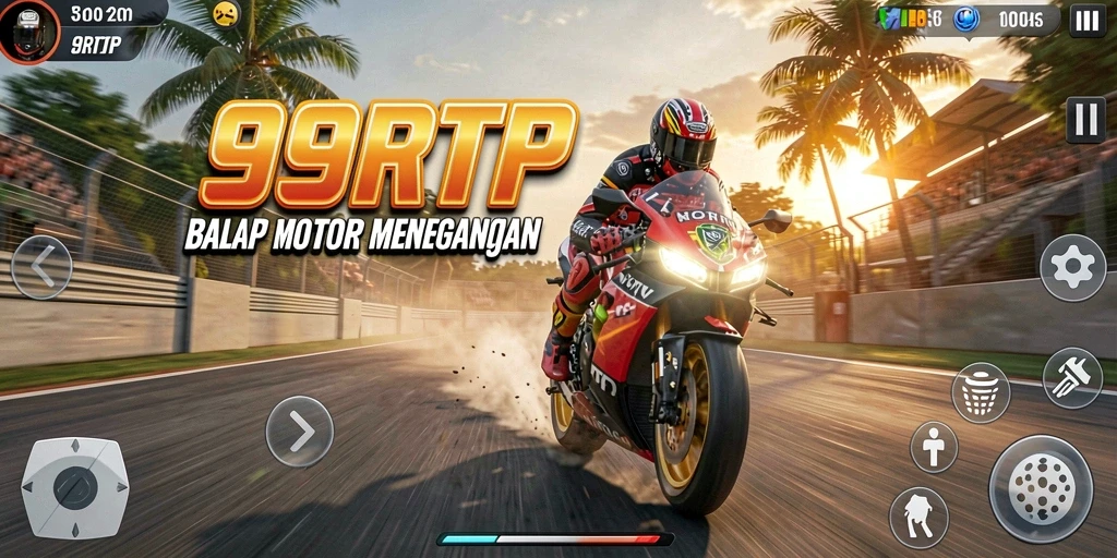 Tampilan gameplay seru saat balapan motor di 99RTP