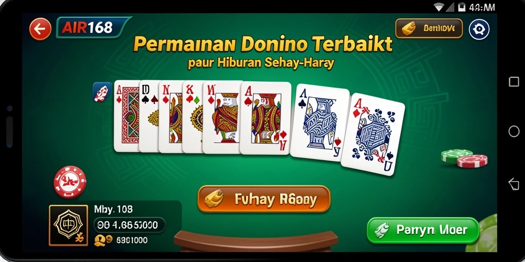 Tampilan menarik gameplay AIR168 dengan fitur domino yang seru.