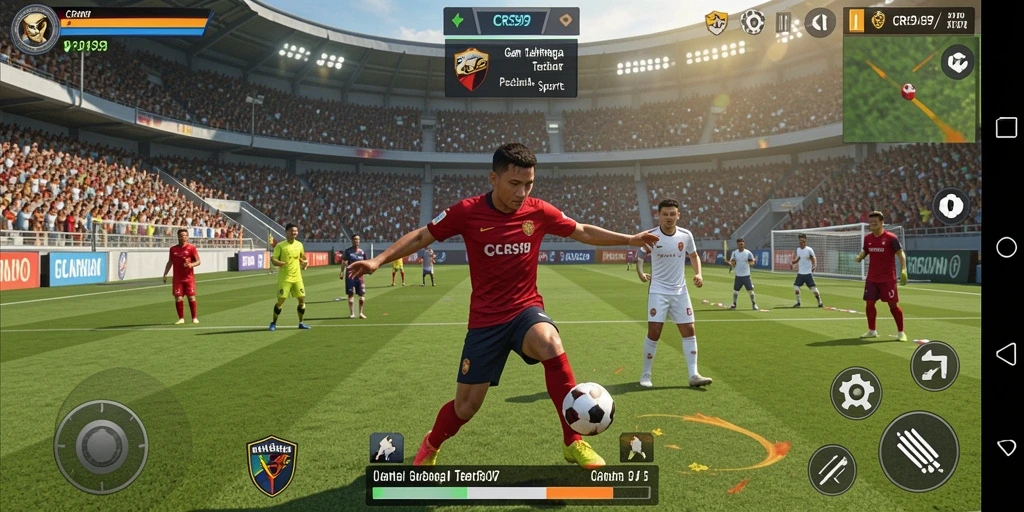 Tampilan gameplay CRS99 yang memukau dan penuh aksi olahraga.