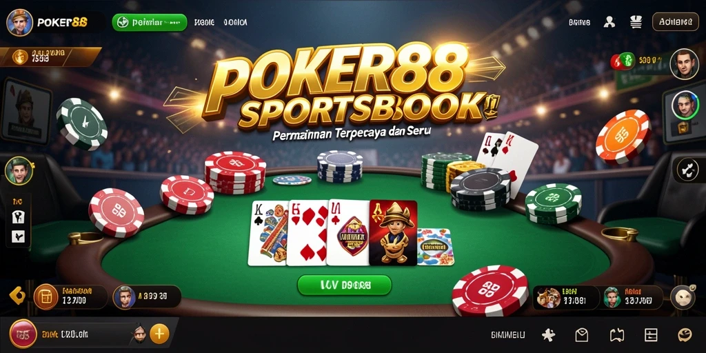 Screenshot utama POKER88 menampilkan gameplay yang menarik dan interaktif.