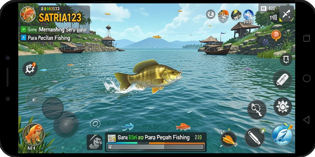 Tangkapan ikan yang mengesankan dalam gameplay SATRIA123.