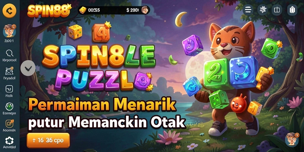 Tampilan permainan SPIN88 dengan berbagai level puzzlenya.