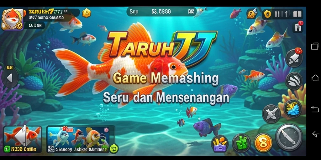 Tampilan gameplay TARUH777 yang seru saat memancing di laut.