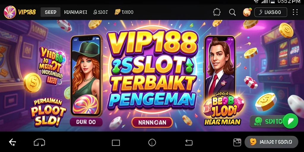 Tampilan utama gameplay Slot di VIP188 yang seru.